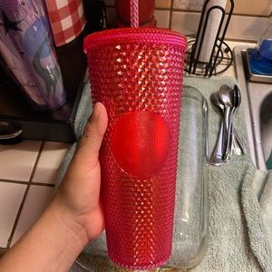 Starbucks venti studded cup hot pink